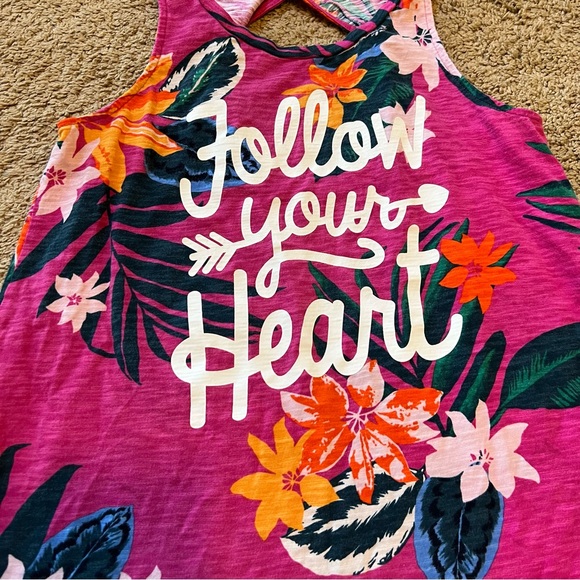 Girls Floral Tank Top Old Navy XL - Picture 3 of 6